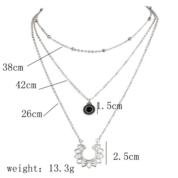 Bulk Jewelry Wholesale Necklaces Silver lotus pendant Alloy JDC-NE-cy021 Wholesale factory from China YIWU China