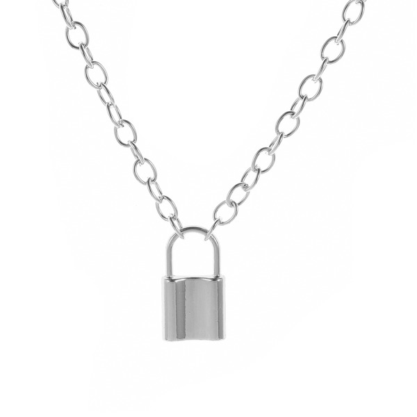 Bulk Jewelry Wholesale Necklaces Silver multi-layer lock Alloy JDC-NE-cy042 Wholesale factory from China YIWU China