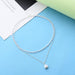 Bulk Jewelry Wholesale Necklaces White double layer imitation pearl pendant JDC-NE-cy047 Wholesale factory from China YIWU China