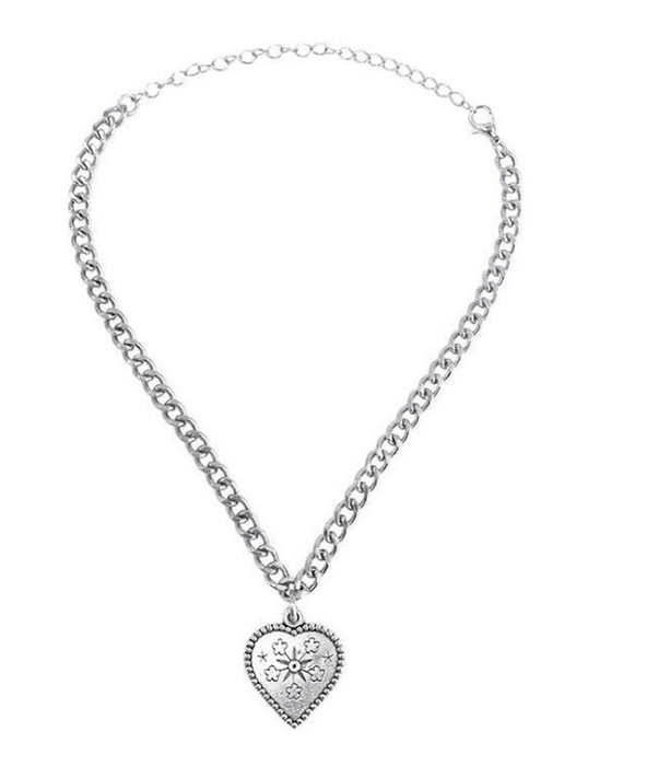 Bulk Jewelry Wholesale NecklacesVintage old peach heart flower Alloy JDC-NE-cy053 Wholesale factory from China YIWU China