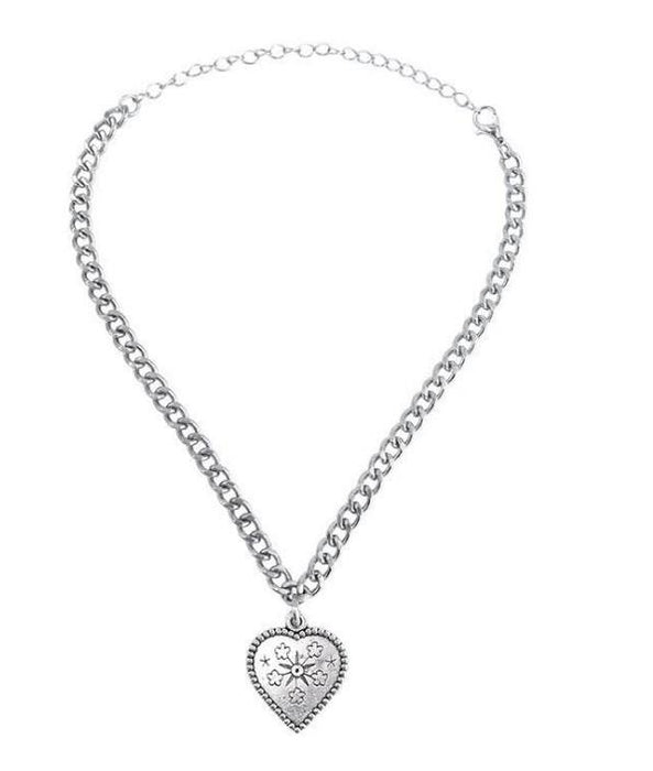 Bulk Jewelry Wholesale NecklacesVintage old peach heart flower Alloy JDC-NE-cy053 Wholesale factory from China YIWU China