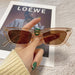Wholesale new cat's eye small frame sun shading Sunglasses JDC-SG-JinF034 Sunglasses 季丰 brown Wholesale Jewelry JoyasDeChina Joyas De China