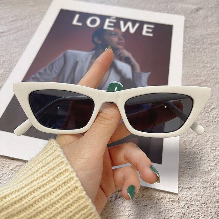 Wholesale new cat's eye small frame sun shading Sunglasses JDC-SG-JinF034 Sunglasses 季丰 white Wholesale Jewelry JoyasDeChina Joyas De China