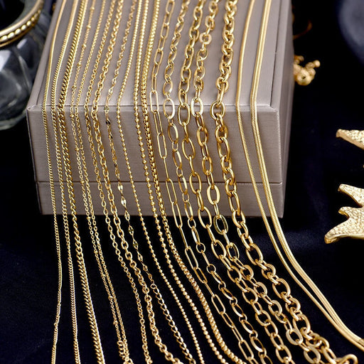 Wholesale non fading versatile single chain light chain titanium steel necklace JDC-NE-TD006 Necklaces 一自一然 Wholesale Jewelry JoyasDeChina Joyas De China