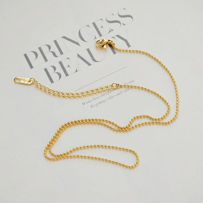Wholesale non fading versatile single chain light chain titanium steel necklace JDC-NE-TD006 Necklaces 一自一然 Wholesale Jewelry JoyasDeChina Joyas De China