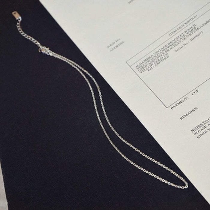 Wholesale non fading versatile single chain light chain titanium steel necklace JDC-NE-TD006 Necklaces 一自一然 Wholesale Jewelry JoyasDeChina Joyas De China