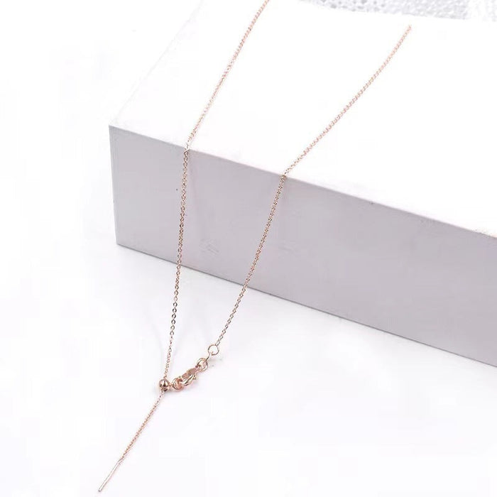 Wholesale non fading versatile single chain light chain titanium steel necklace JDC-NE-TD006 Necklaces 一自一然 Wholesale Jewelry JoyasDeChina Joyas De China
