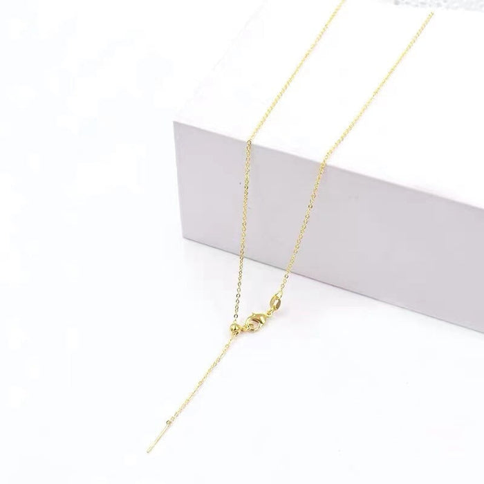Wholesale non fading versatile single chain light chain titanium steel necklace JDC-NE-TD006 Necklaces 一自一然 wannen gold Wholesale Jewelry JoyasDeChina Joyas De China