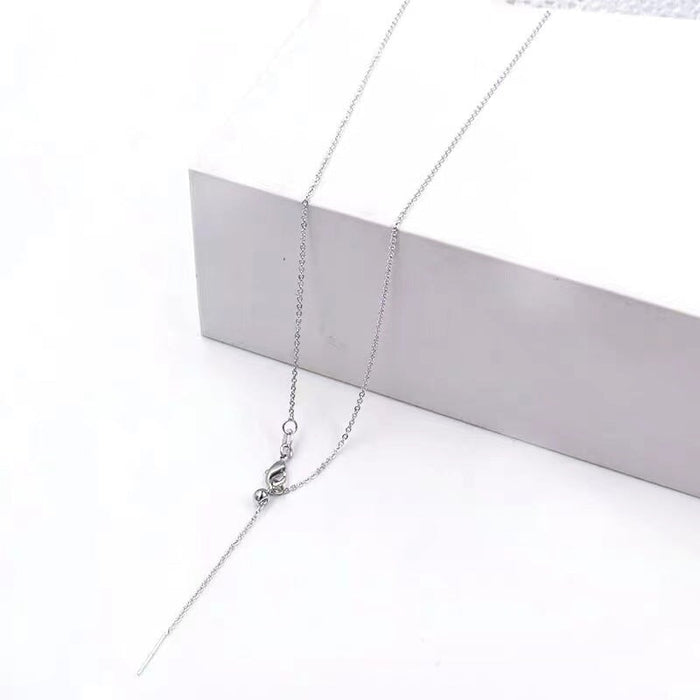 Wholesale non fading versatile single chain light chain titanium steel necklace JDC-NE-TD006 Necklaces 一自一然 wannen sliver Wholesale Jewelry JoyasDeChina Joyas De China