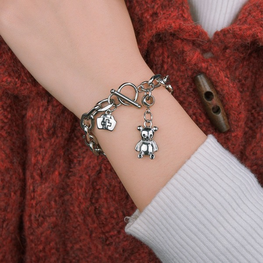 Bulk Jewelry Wholesale nurse hat bear bracelet JDC-ST-L015 Wholesale factory from China YIWU China