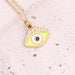 Wholesale oil drop eye necklace star moon stainless steel necklace love pendant JDC-NE-Bingm010 stainless steel 冰萌 4# yellow Wholesale Jewelry JoyasDeChina Joyas De China