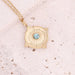 Wholesale oil drop eye necklace star moon stainless steel necklace love pendant JDC-NE-Bingm010 stainless steel 冰萌 8# Turquoise Wholesale Jewelry JoyasDeChina Joyas De China