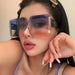 Wholesale one-piece frameless sunglasses JDC-SG-KD132 Sun Glasses 珂盾 Wholesale Jewelry JoyasDeChina Joyas De China