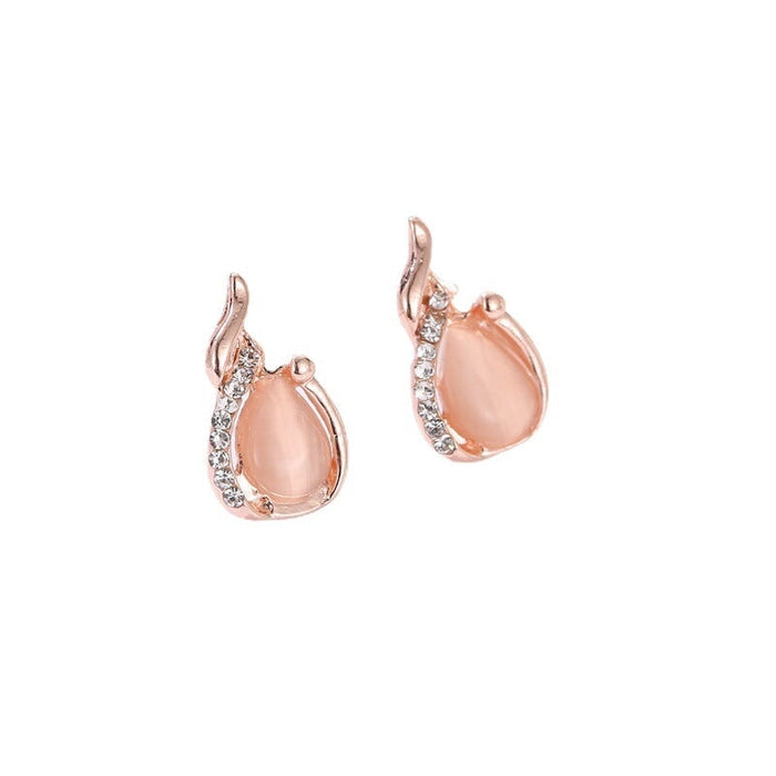 Wholesale opal Crystal Necklace earrings two-piece set JDC-NE-Yiz003 Necklaces 艺真 Wholesale Jewelry JoyasDeChina Joyas De China