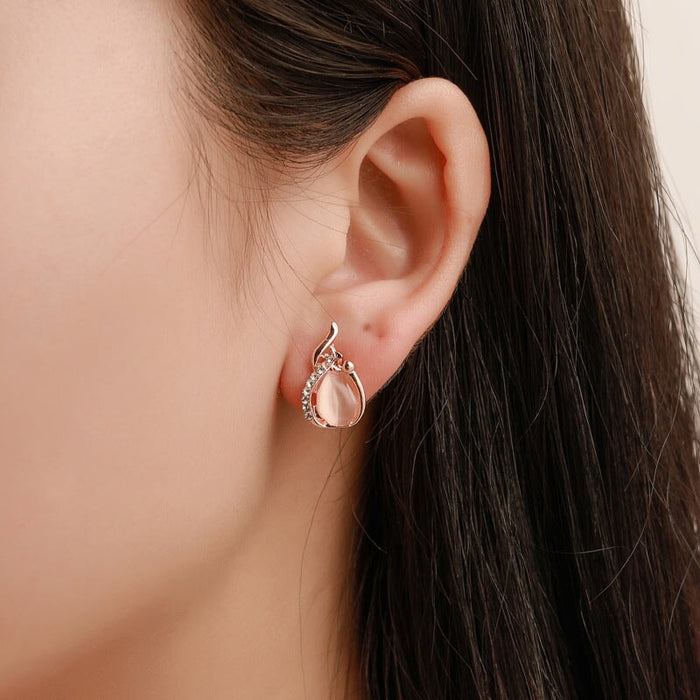 Wholesale opal Crystal Necklace earrings two-piece set JDC-NE-Yiz003 Necklaces 艺真 Wholesale Jewelry JoyasDeChina Joyas De China