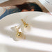 Wholesale opal geometric square diamond earrings JDC-ES-BY192 Earrings 宝钰 Wholesale Jewelry JoyasDeChina Joyas De China