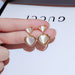 Wholesale opal geometric square diamond earrings JDC-ES-BY192 Earrings 宝钰 6 Wholesale Jewelry JoyasDeChina Joyas De China