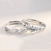 Wholesale open diamond pair silver plated ring JDC-RS-BLX077 Rings 宝来兴 Wholesale Jewelry JoyasDeChina Joyas De China