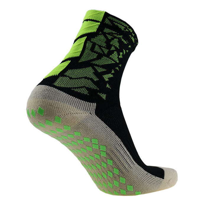 Wholesale orange cotton fiber football socks JDC-SK-LZL051 Sock 两只狼 Fluorescent green / Black 39-44 Wholesale Jewelry JoyasDeChina Joyas De China