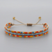 Bulk Jewelry Wholesale Orange Palm Beaded Miyuki Rice Beads Woven Geometric Bracelet JDC-gbh271 Wholesale factory from China YIWU China