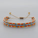 Bulk Jewelry Wholesale Orange Palm Beaded Miyuki Rice Beads Woven Geometric Bracelet JDC-gbh271 Wholesale factory from China YIWU China