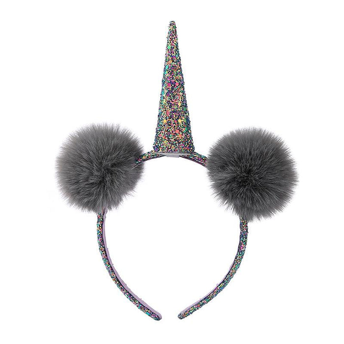 Bulk Jewelry Wholesale orange unicorn headband Halloween hairball headdresses JDC-HD-m010 cute Wholesale factory from China YIWU China