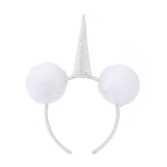 Bulk Jewelry Wholesale orange unicorn headband Halloween hairball headdresses JDC-HD-m010 cute Wholesale factory from China YIWU China