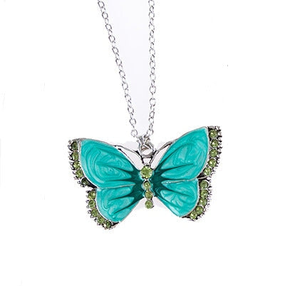 Wholesale Painted Rhinestone Butterfly Alloy Necklace JDC-NE-Saip006 Necklaces 赛蒲 Wholesale Jewelry JoyasDeChina Joyas De China