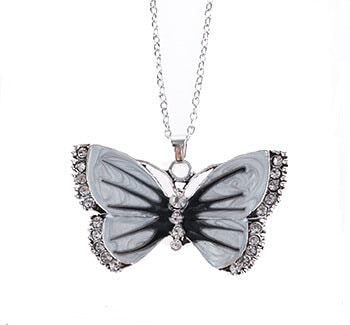 Wholesale Painted Rhinestone Butterfly Alloy Necklace JDC-NE-Saip006 Necklaces 赛蒲 Wholesale Jewelry JoyasDeChina Joyas De China