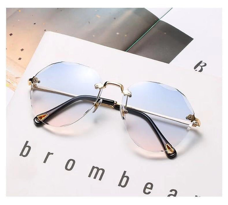 Wholesale PC Lens Metal Frameless Sunglasses JDC-SG-JinF031 Sunglasses 季丰 lan fen Wholesale Jewelry JoyasDeChina Joyas De China