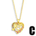 Wholesale peach heart mother's day necklace JDC-NE-AOS011 Necklaces 翱昇 C Wholesale Jewelry JoyasDeChina Joyas De China