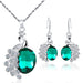 Wholesale peacock set diamond multi-color gemstone necklace stud earring set JDC-NE-Yiz001 Necklaces 艺真 Wholesale Jewelry JoyasDeChina Joyas De China
