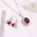 Wholesale peacock set diamond multi-color gemstone necklace stud earring set JDC-NE-Yiz001 Necklaces 艺真 Wholesale Jewelry JoyasDeChina Joyas De China
