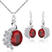 Wholesale peacock set diamond multi-color gemstone necklace stud earring set JDC-NE-Yiz001 Necklaces 艺真 Wholesale Jewelry JoyasDeChina Joyas De China