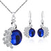 Wholesale peacock set diamond multi-color gemstone necklace stud earring set JDC-NE-Yiz001 Necklaces 艺真 Wholesale Jewelry JoyasDeChina Joyas De China