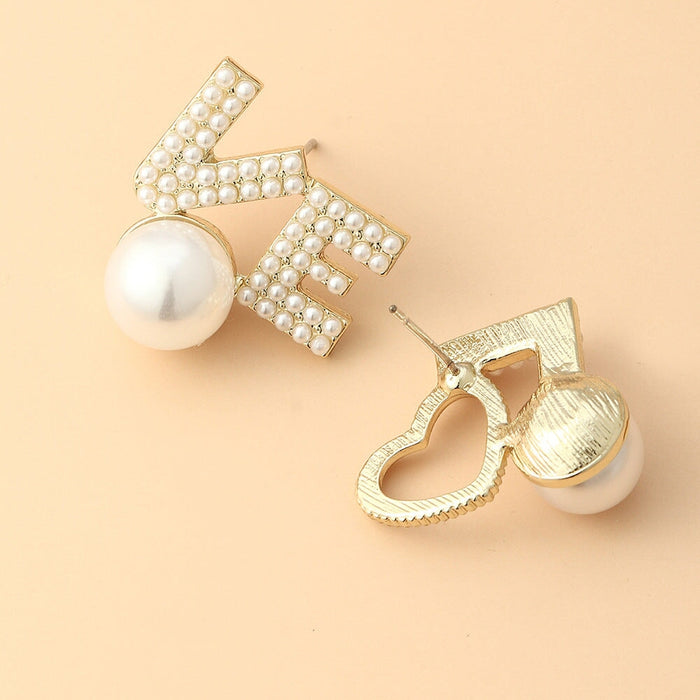 Wholesale Pearl Alloy Earrings JDC-ES-NZ093 Earrings 奈珠 Wholesale Jewelry JoyasDeChina Joyas De China