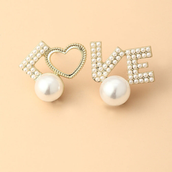 Wholesale Pearl Alloy Earrings JDC-ES-NZ093 Earrings 奈珠 Wholesale Jewelry JoyasDeChina Joyas De China