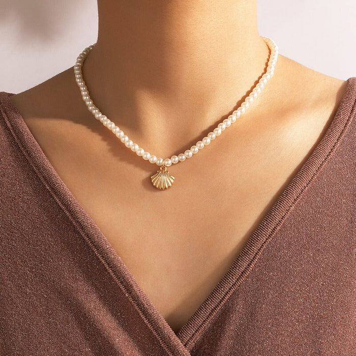 Wholesale Pearl Alloy Necklace JDC-NE-C233 Necklaces 陌茗 18425 Wholesale Jewelry JoyasDeChina Joyas De China