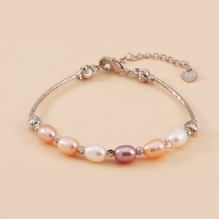 Wholesale Pearl Braided Pullable Electroplated Copper Bracelet JDC-BT-MiMeng014 Bracelet 米萌 Wholesale Jewelry JoyasDeChina Joyas De China