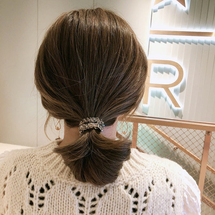 Wholesale pearl crystal hair rope JDC-HS-KX003 Hair Scrunchies 柯羡 Wholesale Jewelry JoyasDeChina Joyas De China