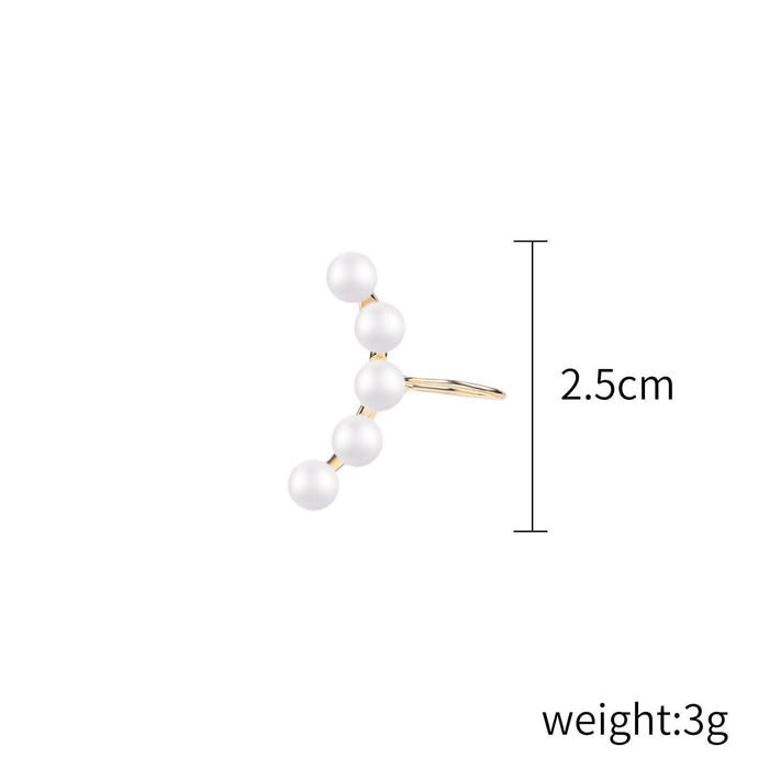 Wholesale pearl geometric alloy earring clip JDC-ES-ManY015 Earrings 满溢 4 Wholesale Jewelry JoyasDeChina Joyas De China