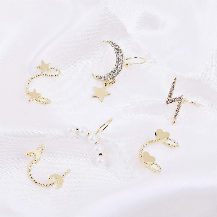 Wholesale pearl geometric alloy earring clip JDC-ES-ManY015 Earrings 满溢 Wholesale Jewelry JoyasDeChina Joyas De China