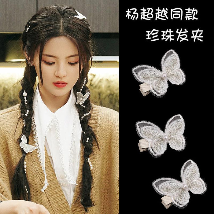 Bulk Jewelry Wholesale pearl hair butterfly hairpins JDC-HD-bd007 Wholesale factory from China YIWU China