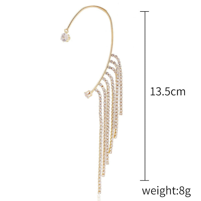 Wholesale pearl love star diamond fringe alloy earhook JDC-ES-ManY008 Earrings 满溢 6 Wholesale Jewelry JoyasDeChina Joyas De China