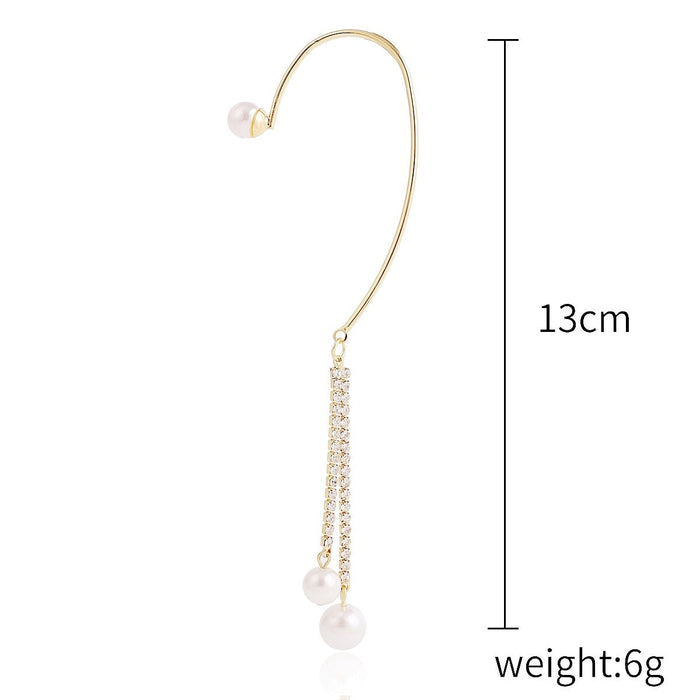 Wholesale pearl love star diamond fringe alloy earhook JDC-ES-ManY008 Earrings 满溢 7 Wholesale Jewelry JoyasDeChina Joyas De China