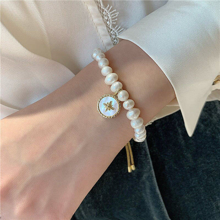 Wholesale pearl octa star bracelet JDC-BT-BaoY011 Bracelet 宝钰 Wholesale Jewelry JoyasDeChina Joyas De China