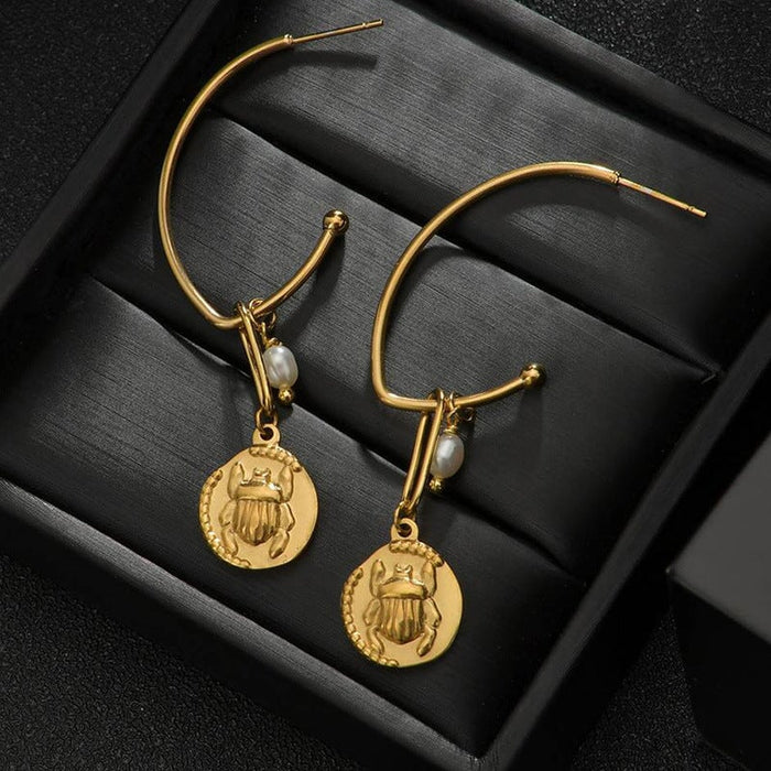 Wholesale pearl shell earrings temperament Turquoise Leaf Earrings JDC-ES-RXSFL009 Earrings 尚芙乐 Wholesale Jewelry JoyasDeChina Joyas De China