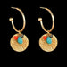 Wholesale pearl shell earrings temperament Turquoise Leaf Earrings JDC-ES-RXSFL009 Earrings 尚芙乐 SE256 Wholesale Jewelry JoyasDeChina Joyas De China