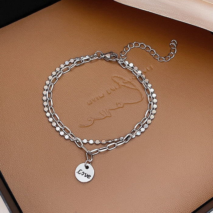 Wholesale Pearl Titanium Steel Bracelet JDC-BT-HanJ002 Bracelet 韩爵 S143 silver 1 Wholesale Jewelry JoyasDeChina Joyas De China