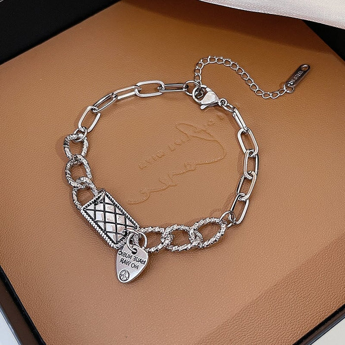 Wholesale Pearl Titanium Steel Bracelet JDC-BT-HanJ005 Bracelet 韩爵 S058 silver Wholesale Jewelry JoyasDeChina Joyas De China